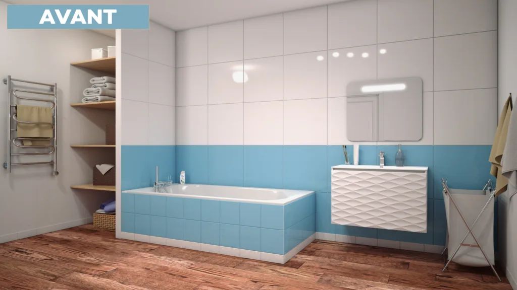 Salle de bain avant les travaux